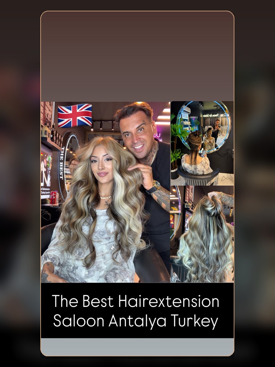 Hairdresser Antalya hair extension result 2